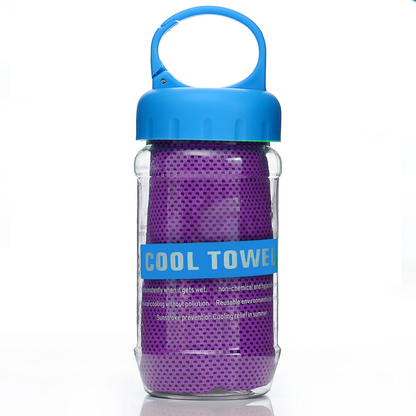🧊Summer Instant Chill Cooling Towel | Portable Bottle Pack Heat Relief Towel For Gym, Hiking & Outdoor