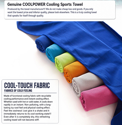🧊Summer Instant Chill Cooling Towel | Portable Bottle Pack Heat Relief Towel For Gym, Hiking & Outdoor