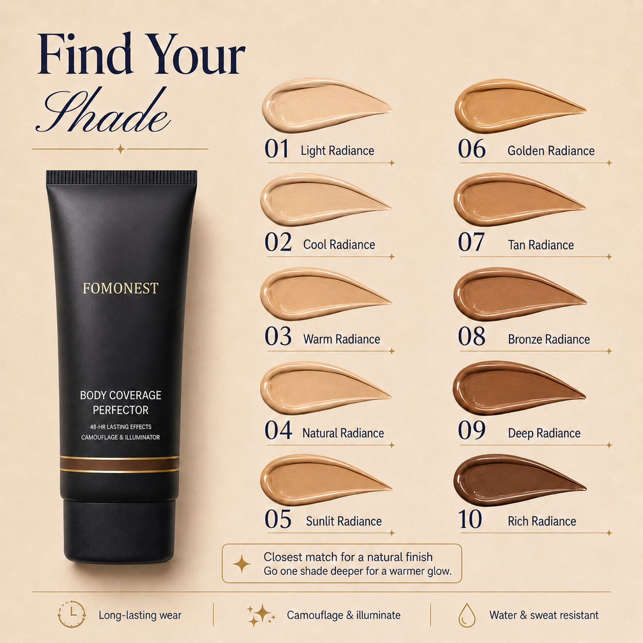 Waterproof & Sweatproof Full Coverage Body Tattoo Concealer | Instant Coverage, Limited Time: Free Concealer Brush Included