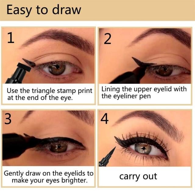 🔥Hot Selling!Double-headed wing seal eyeliner