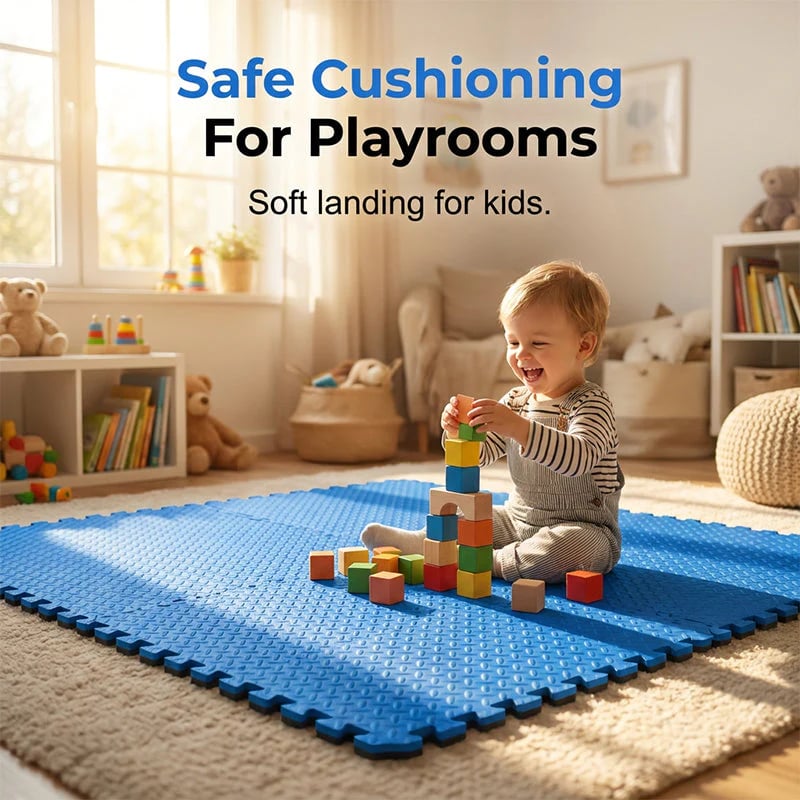 🧩💪 Non-Slip EVA Foam Puzzle Play Mat Set – High-Density, Shock-Absorbing & Waterproof – Gym, Yoga or Kids' Play Area 🏋️