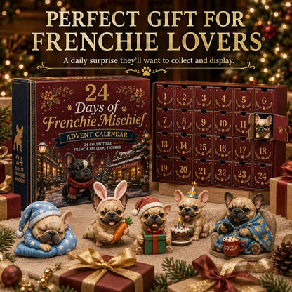 ⏳ Last Day 49% OFF – 🐶 24-Day French Bulldog Christmas Advent Calendar | 24 Unique Collectible Frenchie Characters with Different Outfits, Personalities & Daily Holiday Surprises 🎄✨