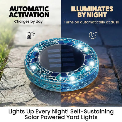 ⏰ Limited Time: 60% OFF!🛋️Solar Mosaic Lights – Waterproof LED Pathway Lights with Auto On/Off