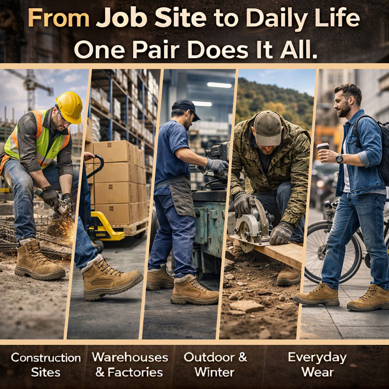 Men’s Comfortable Steel Toe Work Boots – Safe, Comfortable, Everyday Wear