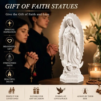 Resin Blessed Virgin Mary Rosary Holder Statue