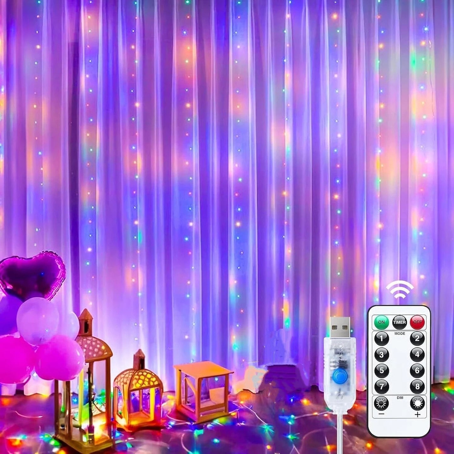 🔥50% discount-Remote-Control Led Curtain Light-9.8*9.8 FT