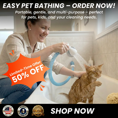 ⏰Today's special: Up to 50% ！🚿 Handheld & Pet Showers. 🏅Trusted by 47,000+ happy pet owners worldwide.