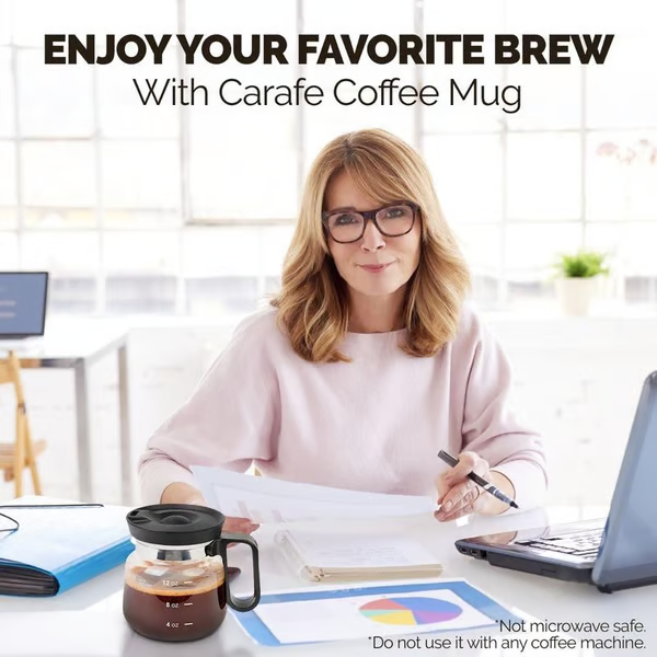 💕49% OFF💖☕ 16 Oz Glass Coffee Mug – Coffee Pot Style
