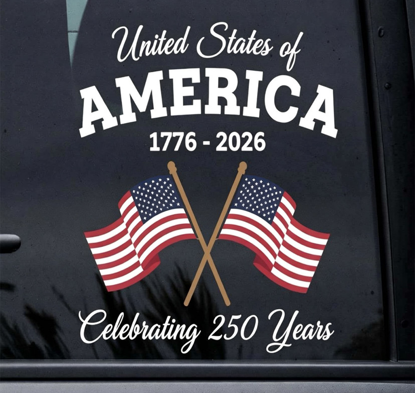 250th Patriotic Stickers — Free For You—2 Styles Sent Randomly