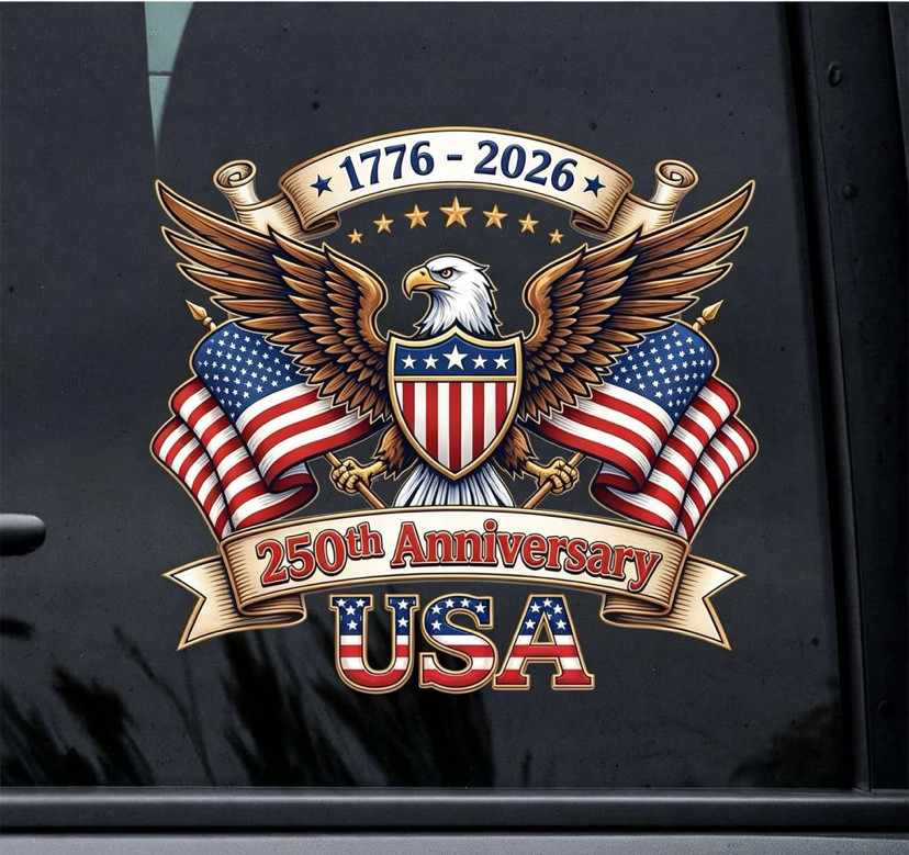250th Patriotic Stickers — Free For You—2 Styles Sent Randomly