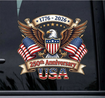 250th Patriotic Stickers — Free For You—2 Styles Sent Randomly