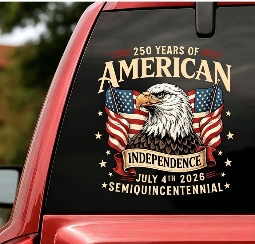 250th Patriotic Stickers — Free For You—2 Styles Sent Randomly