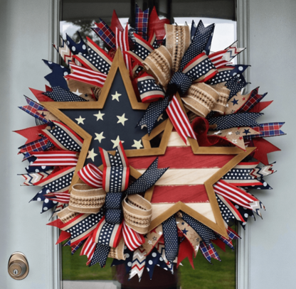 🔥Handmade U.S Eagle 250th Anniversary Patriotic Wreath💖BUY 2 FREE SHIPPING