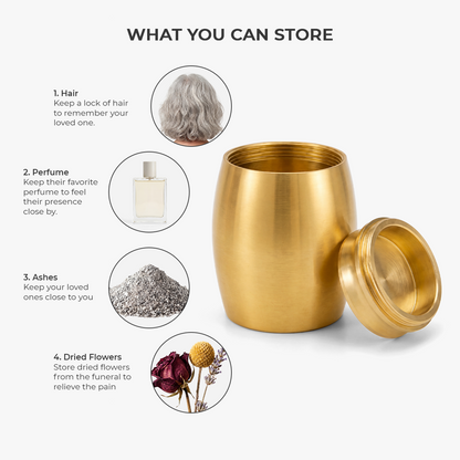 I am Always With You Mini Urn - Personalized Memorial Gifts for Loss of Mom or Dad