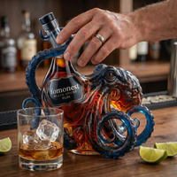 🐙The Black Spiced Rum 3D sculpted Octopus Collector's Edition Bottle