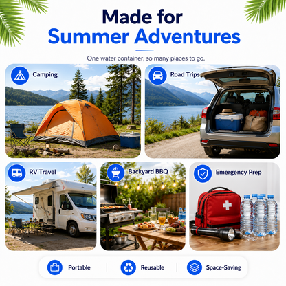 ☀️ Summer Limited 50% Off 💧 – Faucet Foldable Water Container | Ideal for Road Trips, Parties, Hurricane Prep & Home Daily Use
