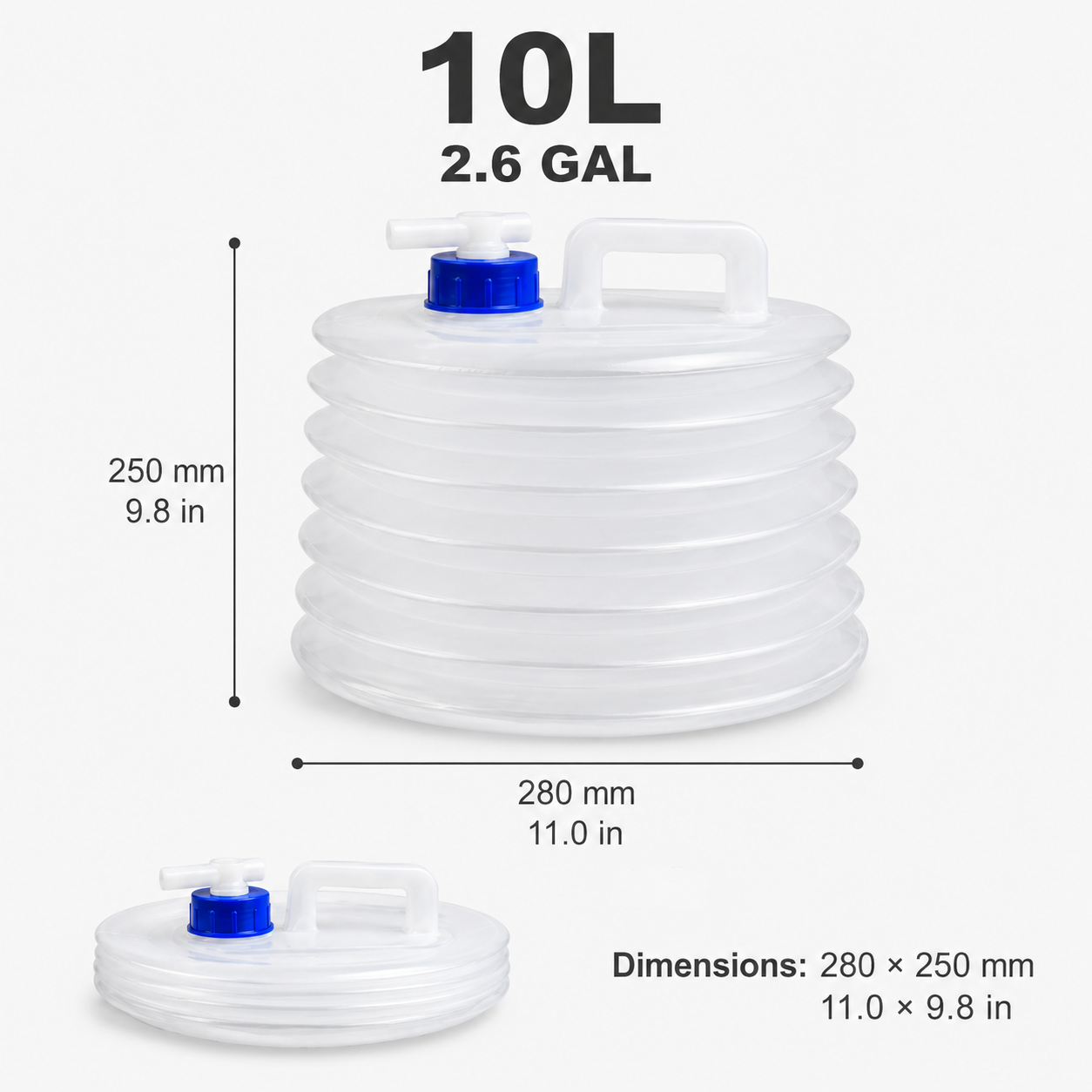 ☀️ Summer Limited 50% Off 💧 – Faucet Foldable Water Container | Ideal for Road Trips, Parties, Hurricane Prep & Home Daily Use