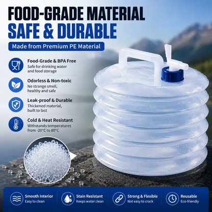 ☀️ Summer Limited 50% Off 💧 – Faucet Foldable Water Container | Ideal for Road Trips, Parties, Hurricane Prep & Home Daily Use