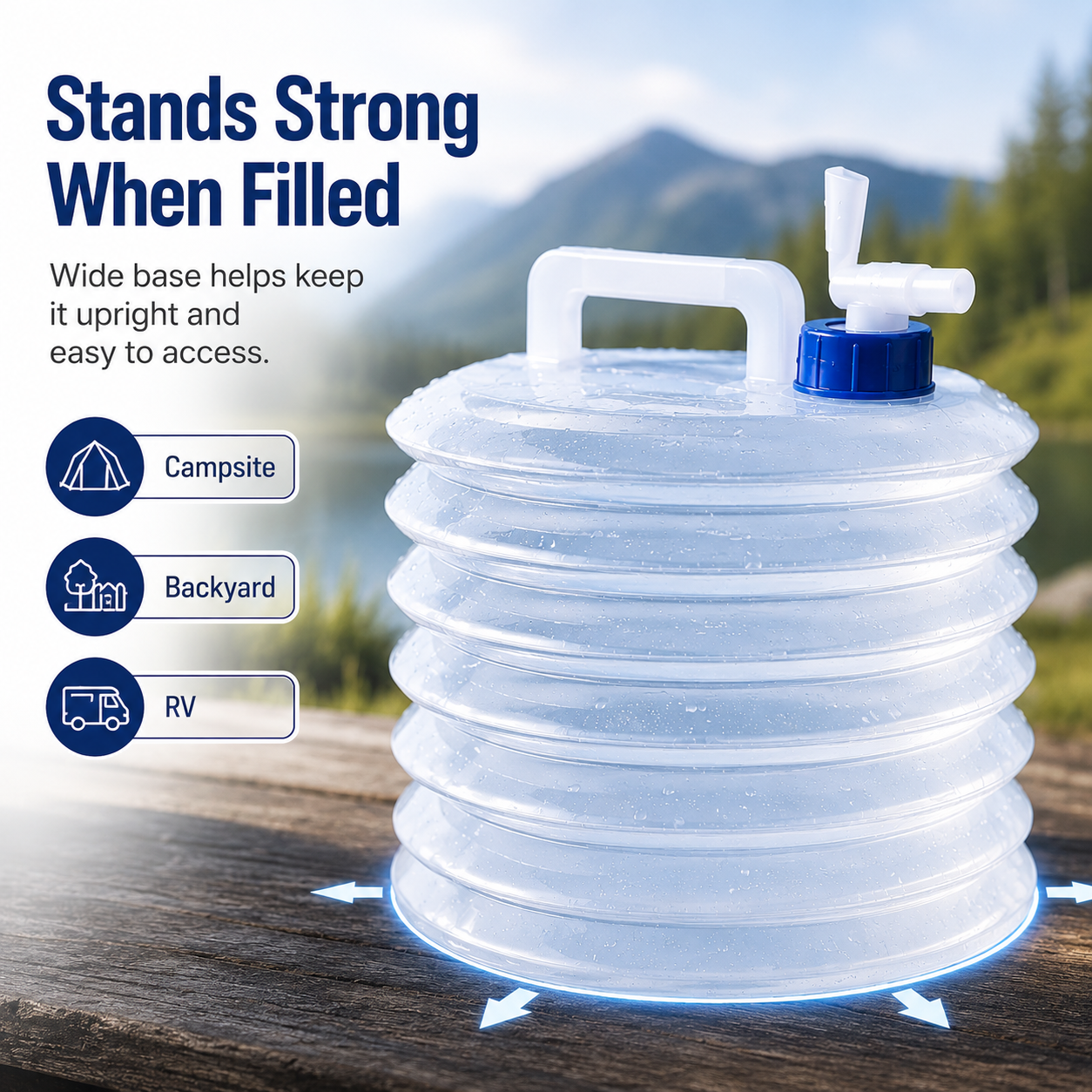☀️ Summer Limited 50% Off 💧 – Faucet Foldable Water Container | Ideal for Road Trips, Parties, Hurricane Prep & Home Daily Use