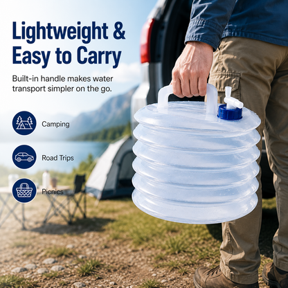 ☀️ Summer Limited 50% Off 💧 – Faucet Foldable Water Container | Ideal for Road Trips, Parties, Hurricane Prep & Home Daily Use