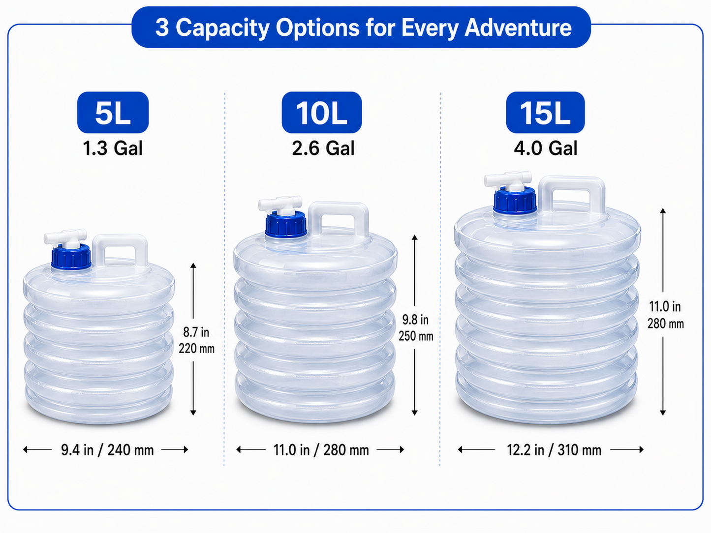 ☀️ Summer Limited 50% Off 💧 – Faucet Foldable Water Container | Ideal for Road Trips, Parties, Hurricane Prep & Home Daily Use