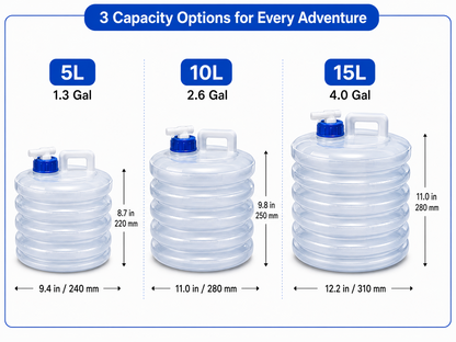 ☀️ Summer Limited 50% Off 💧 – Faucet Foldable Water Container | Ideal for Road Trips, Parties, Hurricane Prep & Home Daily Use