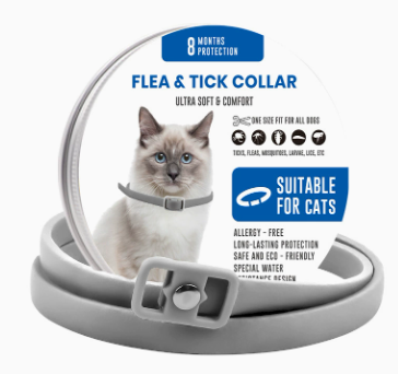 🐾 Natural Essential Oil Pet Pest Repellent Collar 🦟Safe Flea & Tick Protection for Dogs & Cats 💚