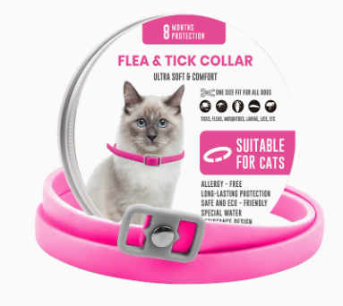 🐾 Natural Essential Oil Pet Pest Repellent Collar 🦟Safe Flea & Tick Protection for Dogs & Cats 💚