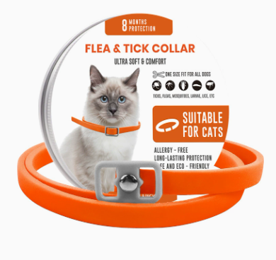🐾 Natural Essential Oil Pet Pest Repellent Collar 🦟Safe Flea & Tick Protection for Dogs & Cats 💚