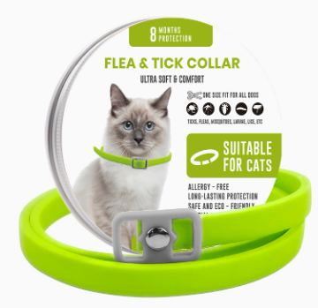 🐾 Natural Essential Oil Pet Pest Repellent Collar 🦟Safe Flea & Tick Protection for Dogs & Cats 💚