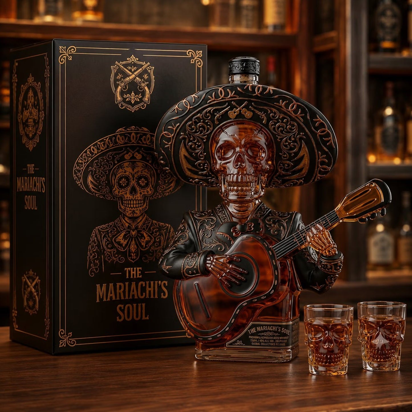 🥃 Limited-Time 50% OFF 💀 Mexican Mariachi Skeleton Decanter