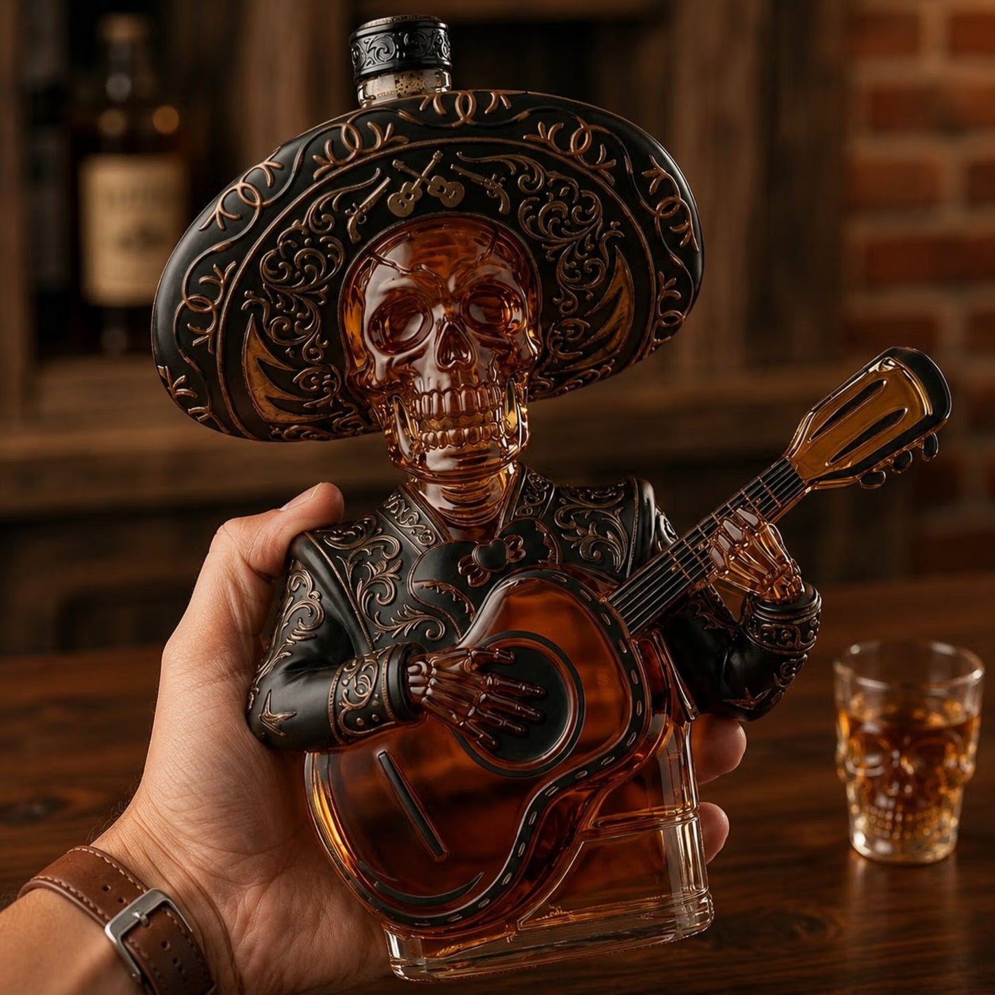🥃 Limited-Time 50% OFF 💀 Mexican Mariachi Skeleton Decanter