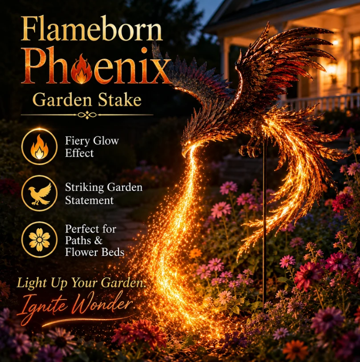 🔥LAST DAY 49% OFF - 🔥Solar Powered Phoenix Fire Garden Light