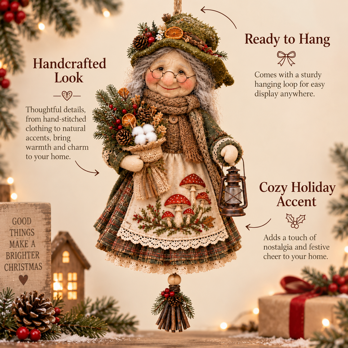 🍀Handmade Good Luck Granny - Chase Away Worries, Bring Home Warmth❤️✨
