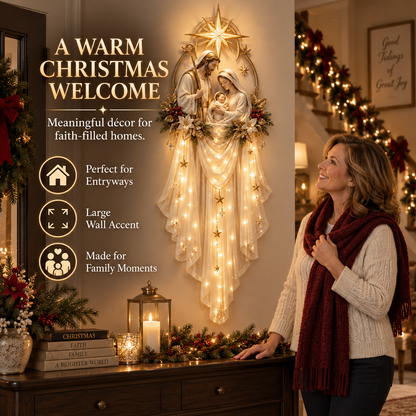 🎁 49% OFF Today | Holy Family Star Veil™ – Meaningful Christmas Wall Decor