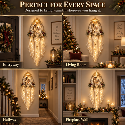 🎁 49% OFF Today | Holy Family Star Veil™ – Meaningful Christmas Wall Decor