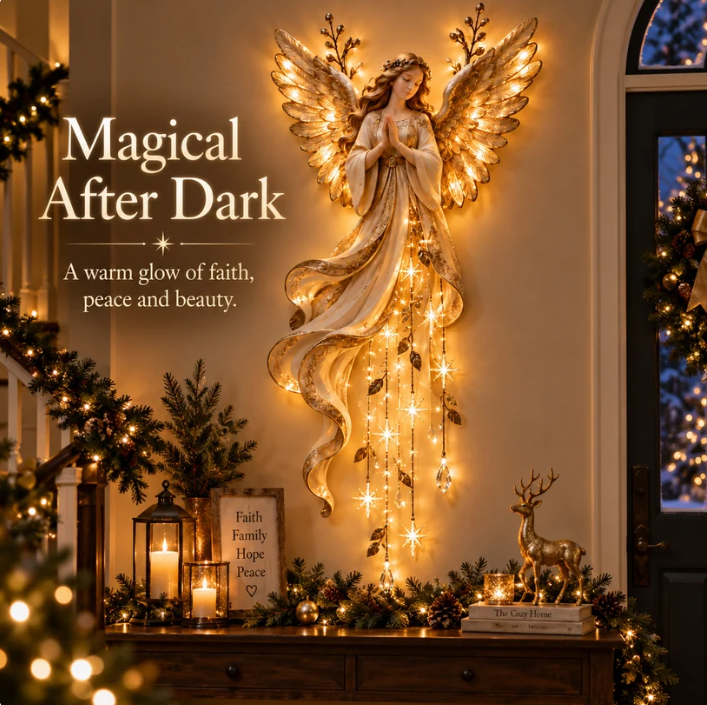 🎄🔥✨ Christmas Village Glow™ | Lighted Tree & Town Wall Hanging 🔥