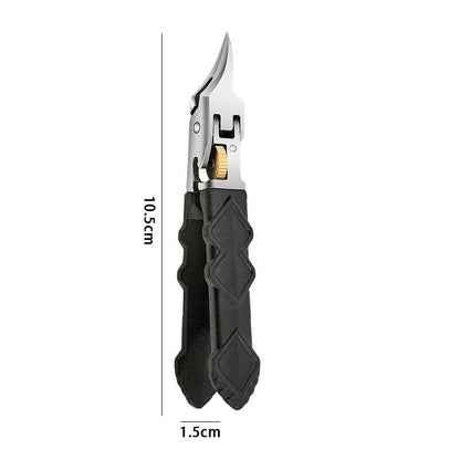 🔥50% off today only🔥Black Anti-Slip Grip Gear Lock Nail Clipper Set with Ultra-Sharp Tips for Precise Access to Nail Grooves