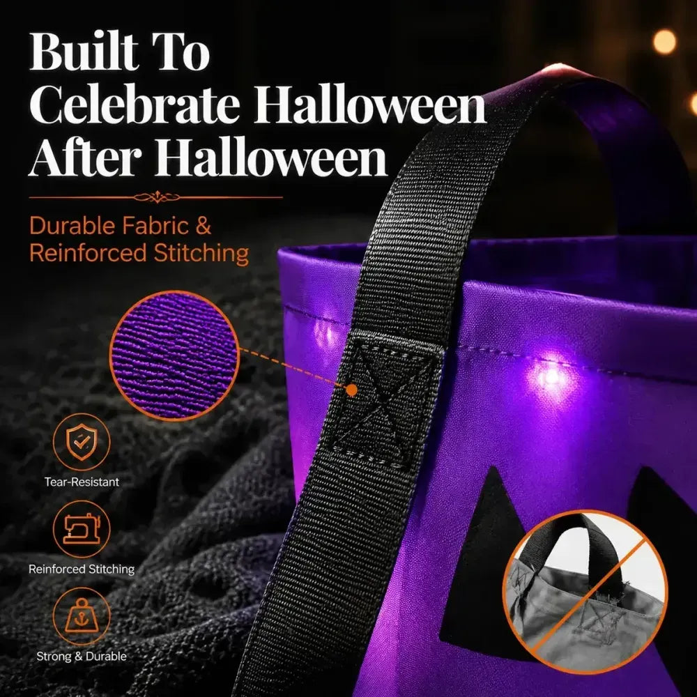 🎃LED Light-Up Halloween Candy Bag