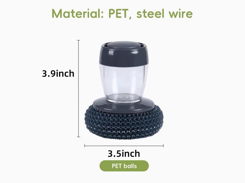 🧽 Comfort Grip Soap Dispensing Kitchen Scrub