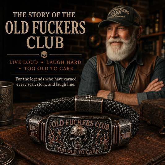 ☠️ Old Fuckers Club & Wild Freedom 🪓 | 2026 Limited Edition Vintage Bracelet-Only 17 Left