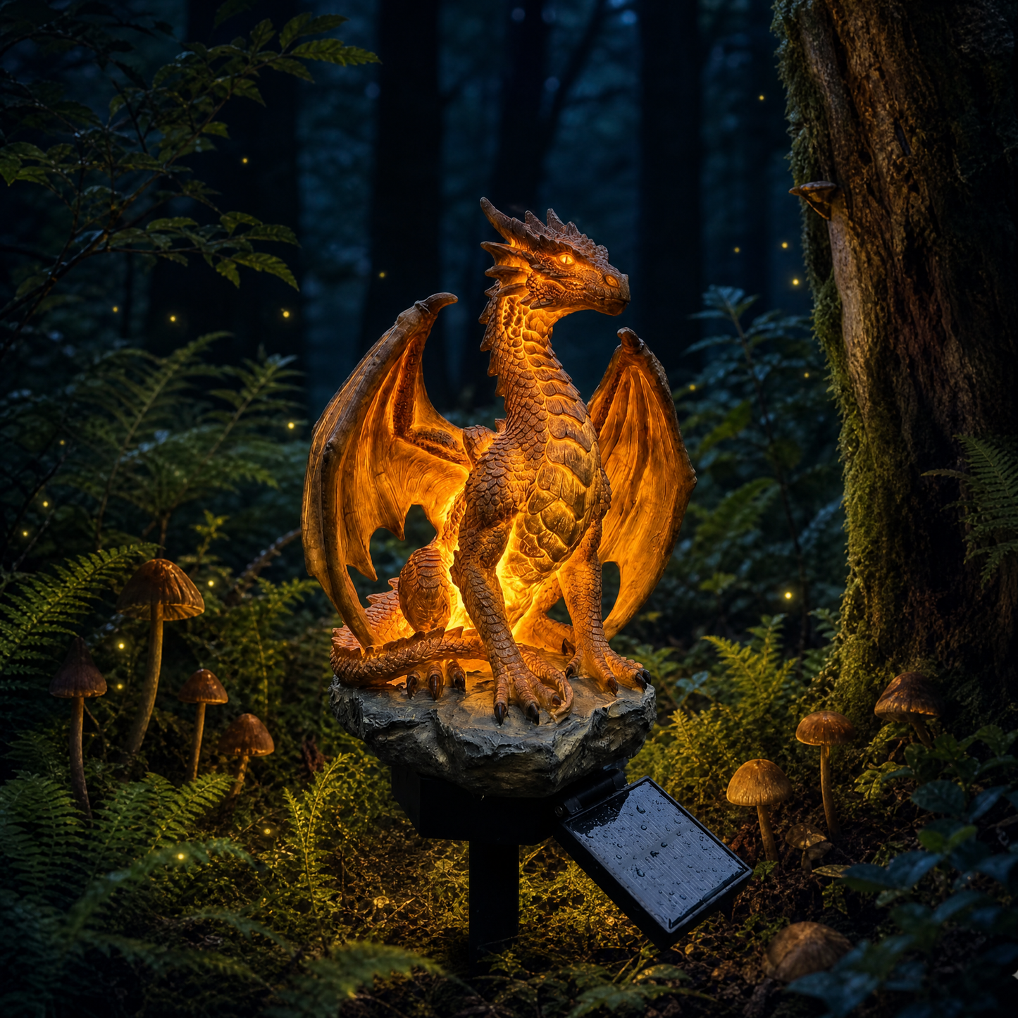 Golden Dragon Solar Light – 250th Anniversary Ember Edition for Yard & Garden 🏡🌿
