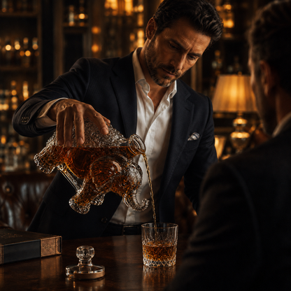 🦌✨ Handcrafted Limited-Edition Animal Whiskey Bottles 🥃🔥