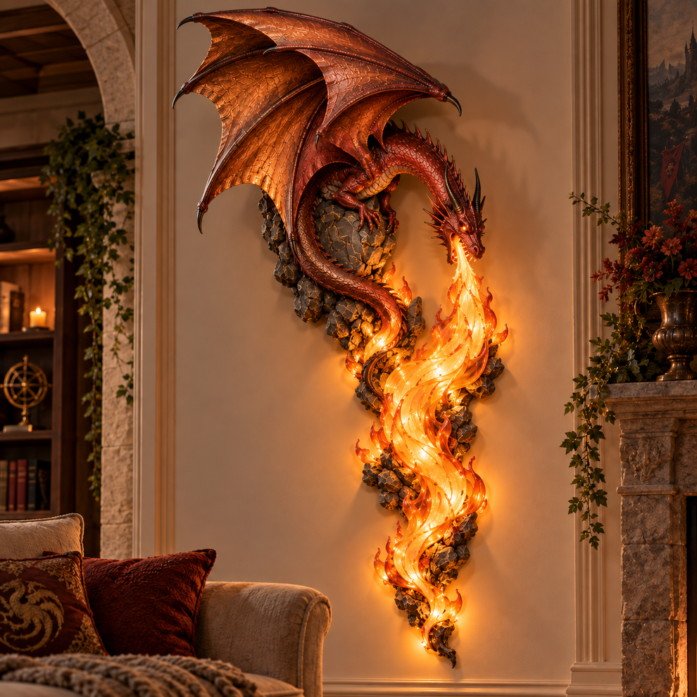 Dragonfire Guardian Wall Sconce