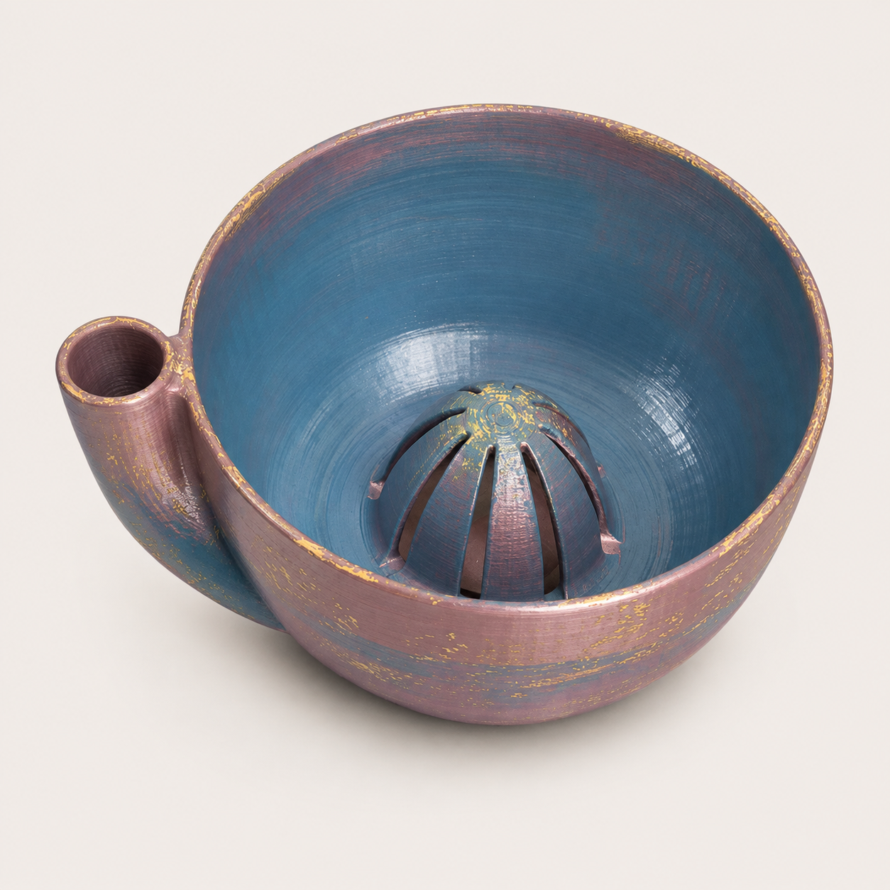 Handmade Ceramic Swirl Berry Bowl | Gentle Swirl Rinse & Drain Bowl for Strawberries, Blueberries & Small Fruits