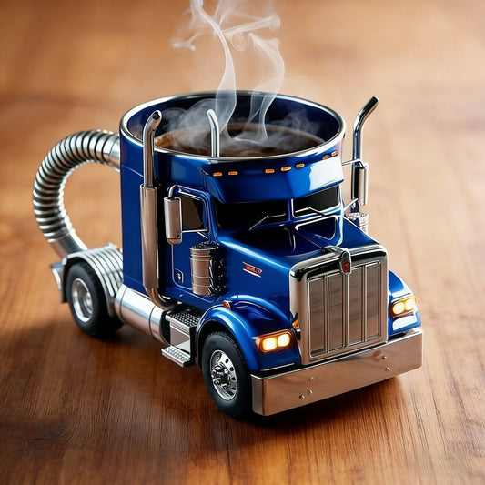 Durable Semi-Truck Shaped Coffee Mug – Handcrafted Resin Mug for Family & Friends 🚛☕