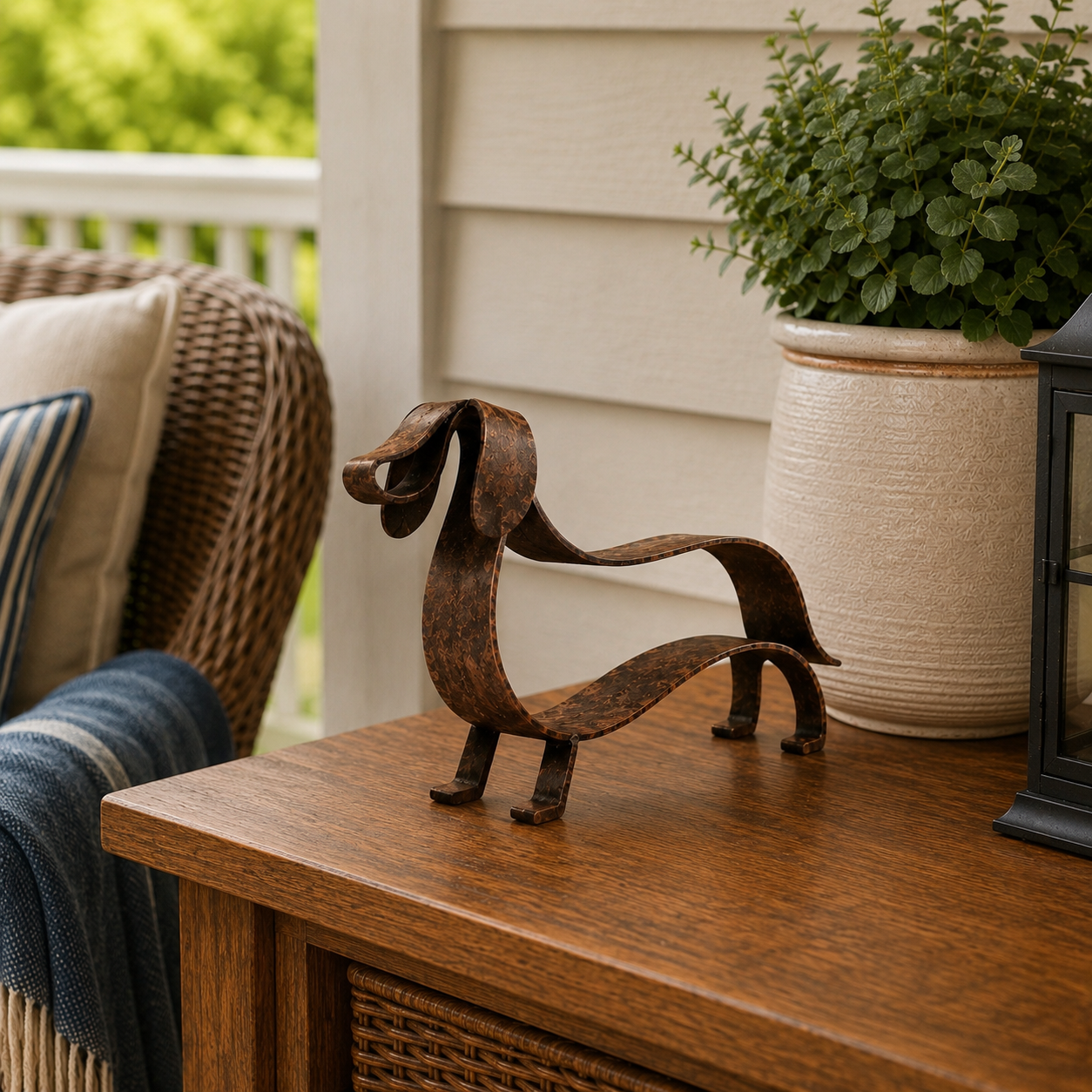 🐶✨Antique Bronze Dachshund Sculpture