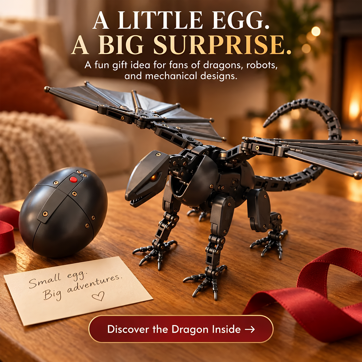 🐉 Guardian Dragon Egg — Transforming Dragon Figure with Sculpted Details