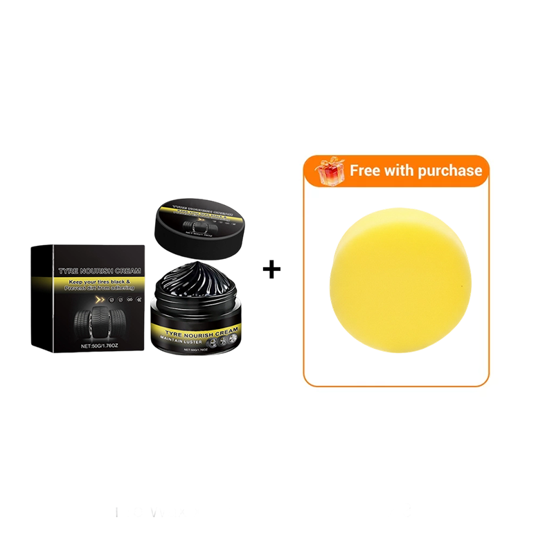 ✨ Tire wax – restores black gloss, blocks UV, repels dirt. Easy & quick!
