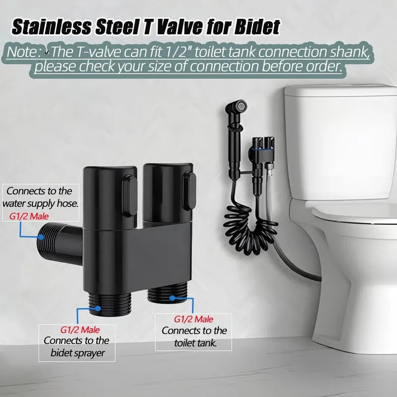 🔥Last Day 50% OFF🔥 1-In-2-Handheld Out Dual Control Valve Bidet Sprayer for Toilet